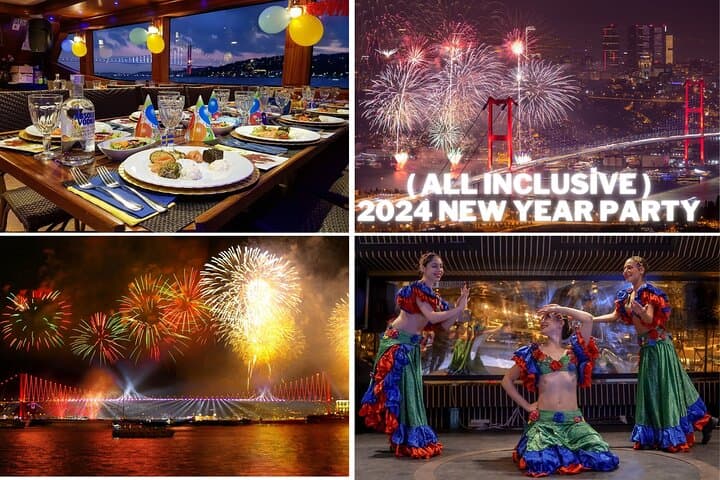 Istanbul New Year's Eve 2026 Dinner and Party Cruise on Bosphorus